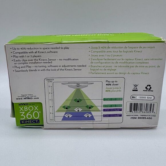 Nyko Zoom Lens Microsoft Xbox 360 Kinect Motion Sensor Factory Sealed - Picture 2 of 5